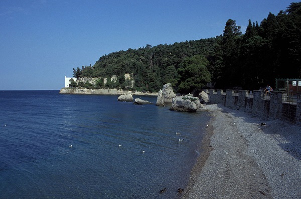 Miramare (Trieste), tratto di costa, spiaggia. Foto: C. Cocchia, Panda Photo, Ministero della transizione ecologica (già Ministero dell’ambiente e della tutela del territorio e del mare)